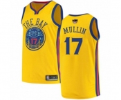 Golden State Warriors #17 Chris Mullin Authentic Gold 2019 Basketball Finals Bound Basketball Jersey - City Edition