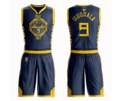 Women Golden State Warriors #9 Andre Iguodala Swingman Navy Blue Basketball Suit 2019 Basketball Finals Bound Jersey - City Edition