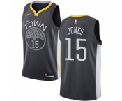 Women's Nike Golden State Warriors #15 Damian Jones Swingman Black Alternate NBA Jersey - Statement Edition