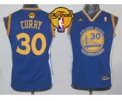 NBA Youth NBA Revolution 30 Warriors #30 Stephen Curry Blue The Finals Patch Stitched Jerseys