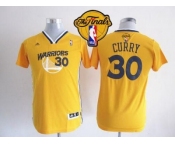 NBA Youth NBA Warriors #30 Stephen Curry Gold Alternate The Finals Patch Stitched Jerseys