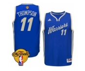 Youth Adidas Golden State Warriors #11 Klay Thompson Swingman Royal Blue 2015-16 Christmas Day 2017 The Finals Patch NBA Jersey