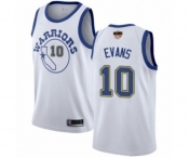 Youth Golden State Warriors #10 Jacob Evans Authentic White Hardwood Classics Basketball 2019 Basketball Finals Bound Jersey