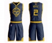 Youth Golden State Warriors #2 Jordan Bell Swingman Navy Blue Basketball Suit 2019 Basketball Finals Bound Jersey - City Edition