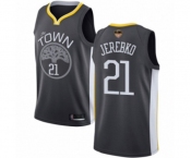 Youth Golden State Warriors #21 Jonas Jerebko Swingman Black Basketball 2019 Basketball Finals Bound Jersey - Statement Edition