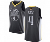 Youth Golden State Warriors #4 Quinn Cook Swingman Black Basketball 2019 Basketball Finals Bound Jersey - Statement Edition