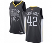 Youth Golden State Warriors #42 Nate Thurmond Swingman Black 2019 Basketball Finals Bound Basketball Jersey - Statement Edition