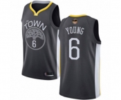 Youth Golden State Warriors #6 Nick Young Swingman Black 2019 Basketball Finals Bound Basketball Jersey - Statement Edition