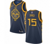 Youth Nike Golden State Warriors #15 Damian Jones Swingman Navy Blue NBA Jersey - City Edition