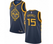 Youth Nike Golden State Warriors #15 Latrell Sprewell Swingman Navy Blue NBA Jersey - City Edition