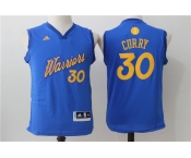youth nba golden state warriors #30 curry blue[2016 Christmas edition]