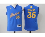 youth nba golden state warriors #35 durant blue[2016 Christmas edition]