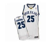 Men's Adidas Memphis Grizzlies #25 Chandler Parsons Authentic White Home NBA Jersey