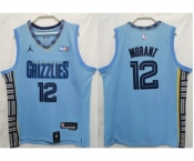 Men's Memphis Grizzlies #12 Ja Morant Blue Stitched Jersey