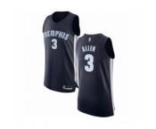 Men's Memphis Grizzlies #3 Grayson Allen Authentic Navy Blue Basketball Jersey - Icon Edition