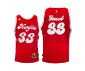 Men's Memphis Grizzlies #33 Marc Gasol Red Hardwood Classic Night Swingman Jersey