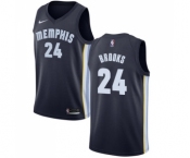 Men's Nike Memphis Grizzlies #24 Dillon Brooks Swingman Navy Blue Road NBA Jersey - Icon Edition