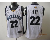 nba memphis grizzlies #22 gay white[2011 swingman revolution 30]