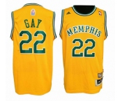 nba memphis grizzlies #22 gay yellow[2011 swingman revolution 30]