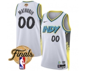 Men's Indiana Pacers #00 Bennedict Mathurin White 2024-25 City Edition Stitched Basketball Jersey