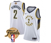 Men's Indiana Pacers #2 Andrew Nembhard White 2025 Finals Association Edition Stitched Basketball Jersey