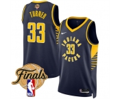 Men's Indiana Pacers #33 Myles Turner Navy 2025 Finals Icon Edition Stitched Basketball Jersey