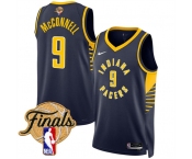 Men's Indiana Pacers #9 T.J. McConnell Navy 2025 Finals Icon Edition Stitched Basketball Jersey