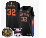 Men's New Yok Knicks #32 Karl-Anthony Black 2026 Finals Patch &USA 250 Patch Stitched Basketball Jersey Men's New Yok Knicks #32 Karl-Anthony Black 2026 Finals Patch &USA 250 Patch Stitched Basketball Jersey