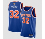 Men's New Yok Knicks #32 Karl-Anthony Blue 2026 Finals Patch Icon Edition Stitched Basketball Jersey