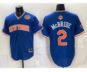 Men's New York Knicks #2 Miles McBride Blue 2026 Finals & Eastern Conference Champions Patch Stitched Baseball Jersey Men's New York Knicks #2 Miles McBride Blue 2026 Finals & Eastern Conference Champions Patch Stitched Baseball Jersey