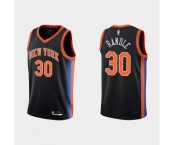 Men's New York Knicks #30 Julius Randle Black City Edition Stitched Basketball Jersey