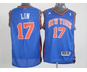 nba jerseys new york knicks #17 jeremy lin blue