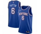 Women's New York Knicks #6 Elfrid Payton Authentic Blue Basketball Jersey - Statement Edition