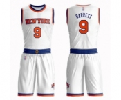 Women's New York Knicks #9 RJ Barrett Swingman White Basketball Suit Jersey - Association Edition