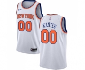 Women's Nike New York Knicks #00 Enes Kanter Swingman White NBA Jersey - Association Edition