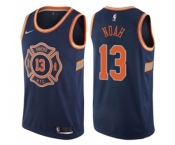 Women's Nike New York Knicks #13 Joakim Noah Swingman Navy Blue NBA Jersey - City Edition