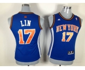 women nba jerseys new york knicks #17 jeremy lin blue