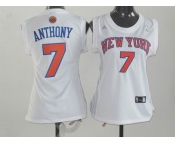 women nba jerseys new york knicks #7 anthony white