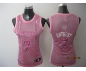 women nba new york knicks #7 anthony pink