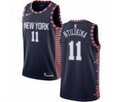 Youth Nike New York Knicks #11 Frank Ntilikina Swingman Navy Blue NBA Jersey - 2018-19 City Edition