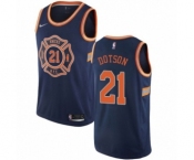 Youth Nike New York Knicks #21 Damyean Dotson Swingman Navy Blue NBA Jersey - City Edition