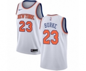 Youth Nike New York Knicks #23 Trey Burke Authentic White NBA Jersey - Association Edition