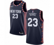 Youth Nike New York Knicks #23 Trey Burke Swingman Navy Blue NBA Jersey - 2018-19 City Edition