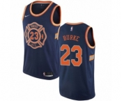 Youth Nike New York Knicks #23 Trey Burke Swingman Navy Blue NBA Jersey - City Edition