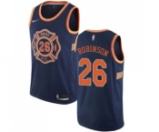 Youth Nike New York Knicks #26 Mitchell Robinson Swingman Navy Blue NBA Jersey - City Edition