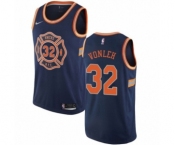Youth Nike New York Knicks #32 Noah Vonleh Swingman Navy Blue NBA Jersey - City Edition