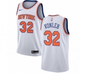 Youth Nike New York Knicks #32 Noah Vonleh Swingman White NBA Jersey - Association Edition