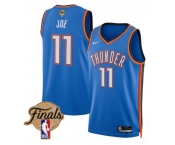 Men's Oklahoma City Thunder #11 Isaiah Joe Blue 2025 Icon Edition Stitched Basketball Jersey