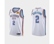 Men's Oklahoma City Thunder #2 Shai Gilgeous-Alexander Association Edition White Jersey