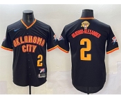 Men's Oklahoma City Thunder #2 Shai Gilgeous-Alexander Black 2025 Finals Vapor Stitched Baseball Jersey